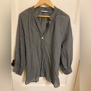 TOAST long sleeve blue plaid lightweight cotton tunic